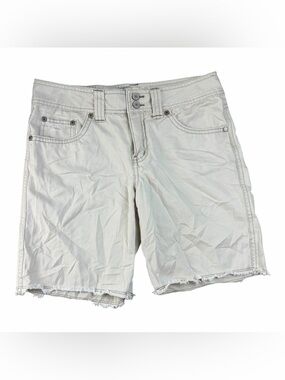Vintage Y2K Girls Limited Too LTD White Carpenter BERMUDA Shorts Size 10 1/2